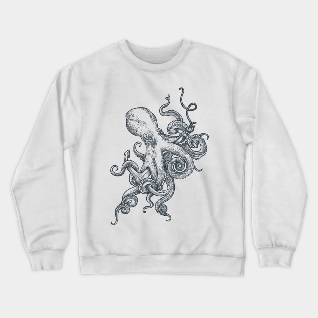 Octopus Anchor Crewneck Sweatshirt by calebfaires